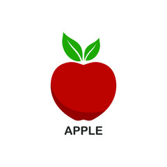 Apple fruit illustration logo vector