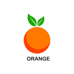 Orange fruit illustration logo vector