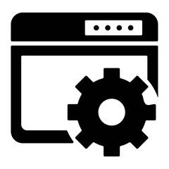 Document Settings Icon. Web page preferences sign.