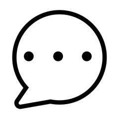 Speech bubble icon illustration. Text message, chatting, texting symbols. Online communication, conversation sign. Chat bubble icon for modern style web and mobile applications.