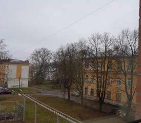 Obraz premium winter town street