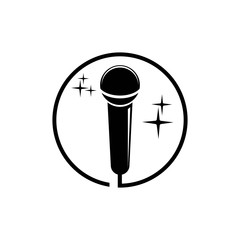 karaoke illustration logo vector