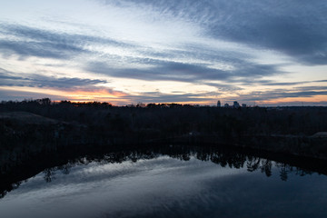 Winston-Salem, North Carolina Skyline at Sunset