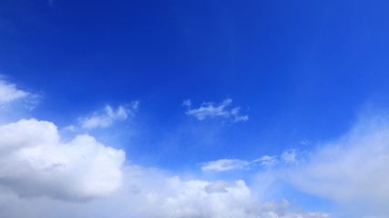 Naklejka na ściany i meble 青空のタイムラプス　雲の動き