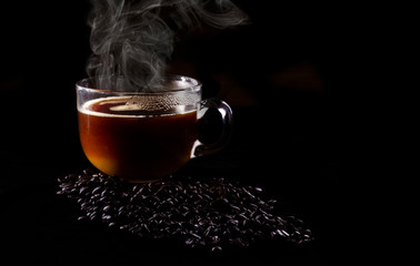 A cup of Coffee with cream in it