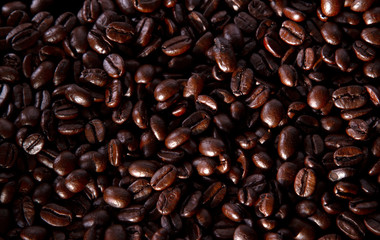 Top view of a pile of Coffee Beans