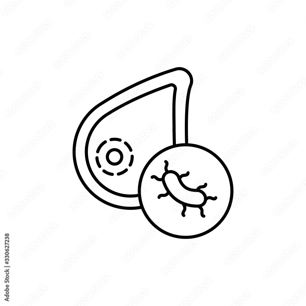 Poster virus, meat icon. simple line, outline vector elements of epidemic for ui and ux, website or mobile 