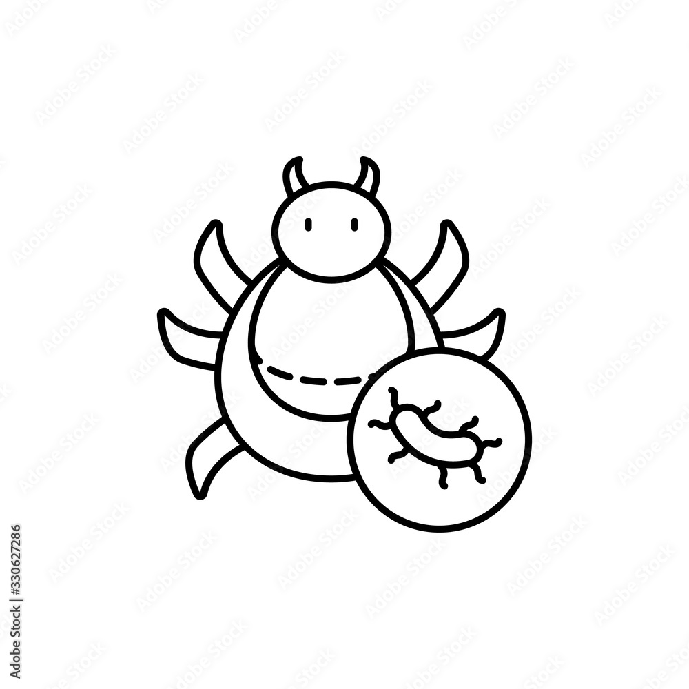 Poster virus, insect icon. simple line, outline vector elements of epidemic for ui and ux, website or mobil