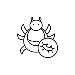 Virus, insect icon. Simple line, outline vector elements of epidemic for ui and ux, website or mobile application