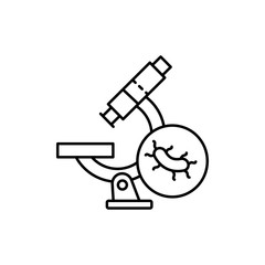 Virus, microscope icon. Simple line, outline vector elements of epidemic for ui and ux, website or mobile application
