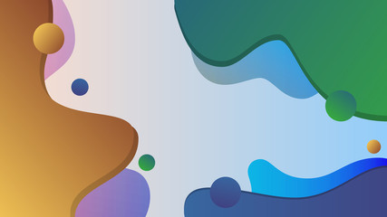 Fuid abstract circles multi colorful vector gradient background