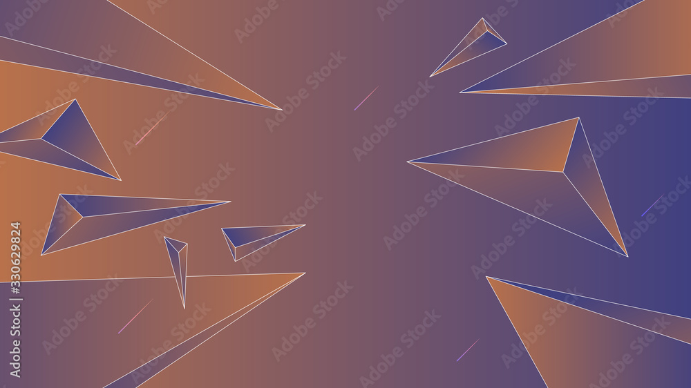 Poster polygon abstract shapes dots green dark gradient vector background