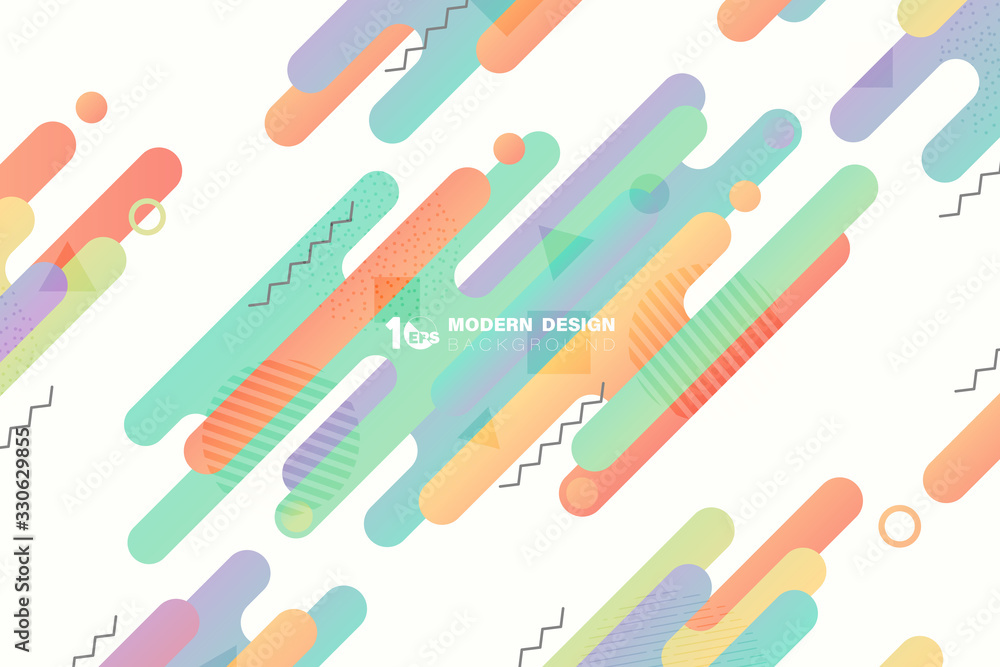 Poster abstract gradient colorful rounded lines pattern artwork background. illustration vector eps10
