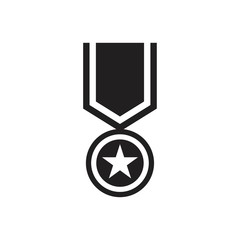 Medal icon template black color editable. Medal icon symbol Flat vector illustration for graphic and web design.