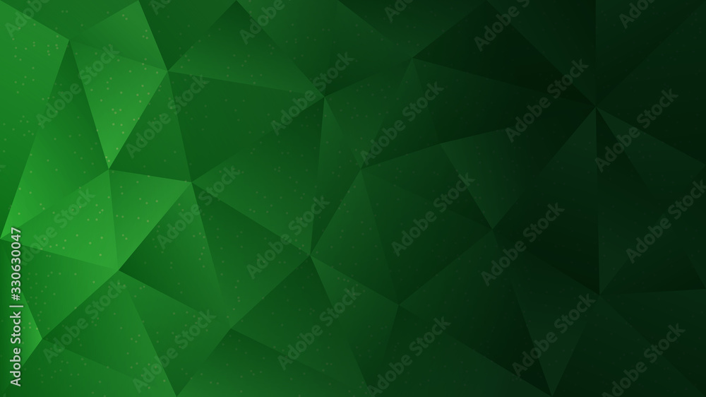 Poster polygon abstract shapes dots green dark gradient vector background