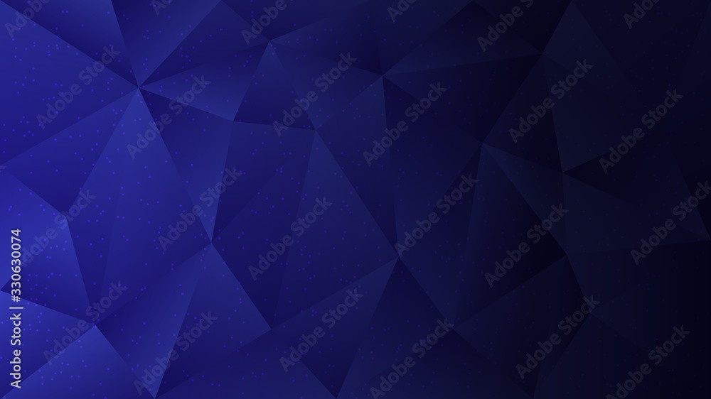 Poster polygon abstract shapes dots blue dark gradient vector background