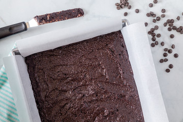 Making of keto chocolate brownies