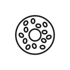 Donuts icon template black color editable. Donuts icon symbol Flat vector illustration for graphic and web design.
