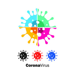 Corona virus symbols signs