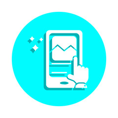 Fototapeta premium Online marketing, post badge icon. Simple thin line, outline vector of online marketing icons for ui and ux, website or mobile application