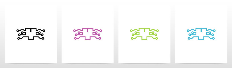  Digital Circuit Lines On Letter Logo Design Y