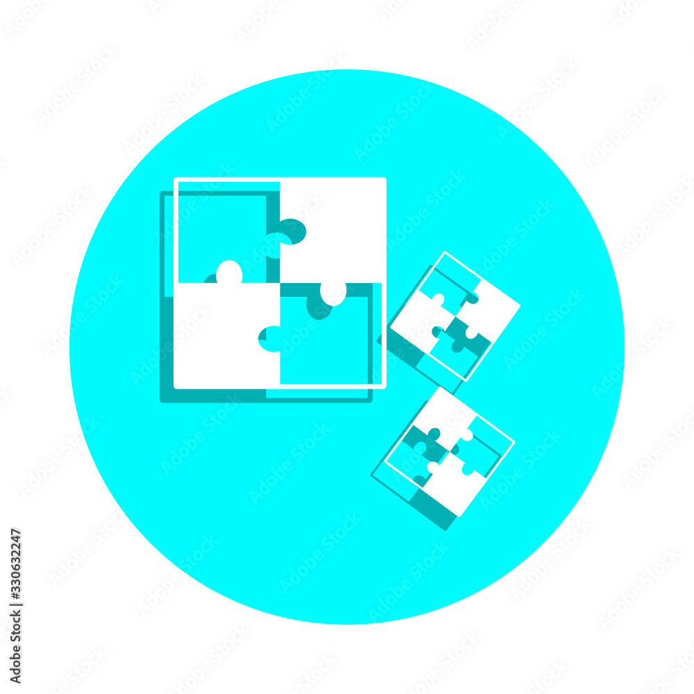 Poster puzzle badge icon. simple glyph, flat vector of toys icons for ui and ux, website or mobile applicat