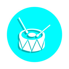 Drum toy icon. Toy element badge icon. Simple glyph, flat vector of toys icons for ui and ux, website or mobile application