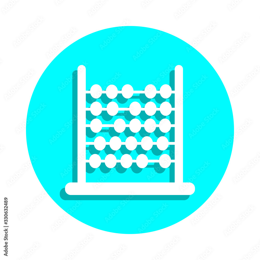 Poster abacus badge icon. simple glyph, flat vector of toys icons for ui and ux, website or mobile applicat