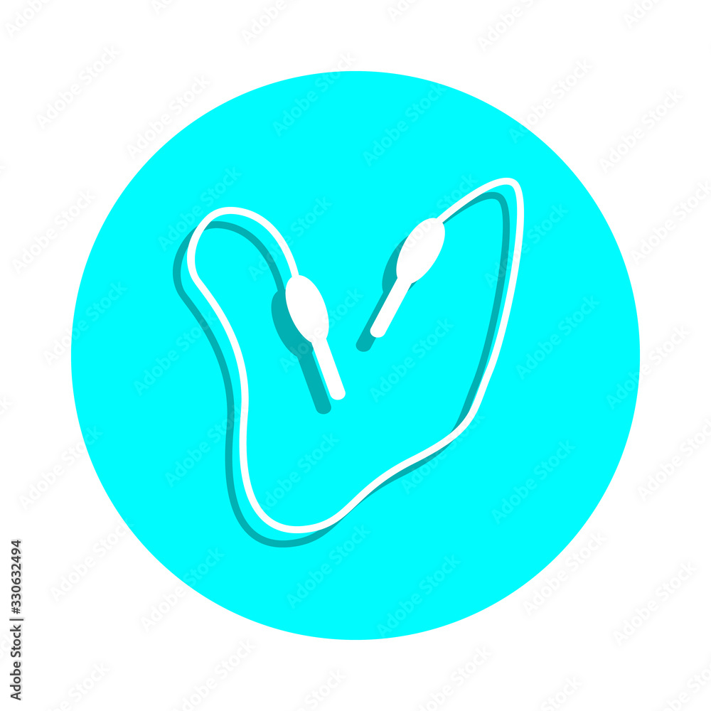 Poster the skipping rope badge icon. simple glyph, flat vector of toys icons for ui and ux, website or mobi
