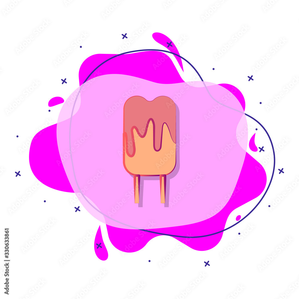 Aufkleber ice cream colored liquid bacdge icon. simple color vector of circus icons for ui and ux, website or 