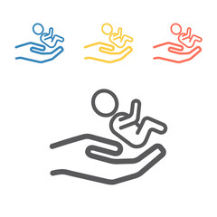 Adoption line icon. Vector signs for web graphics