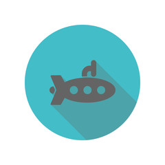 Viking ship long shadow icon. Simple glyph, flat vector of transport icons for ui and ux, website or mobile application