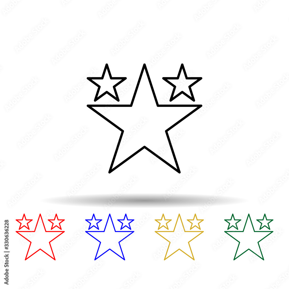 Poster popular video multi color icon. simple thin line, outline vector of online and web icons for ui and 