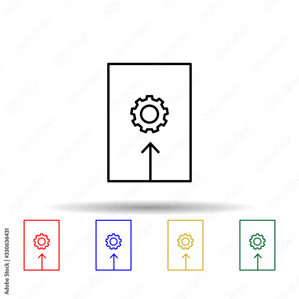 Poster settings multi color icon. simple thin line, outline vector of online and web icons for ui and ux, w