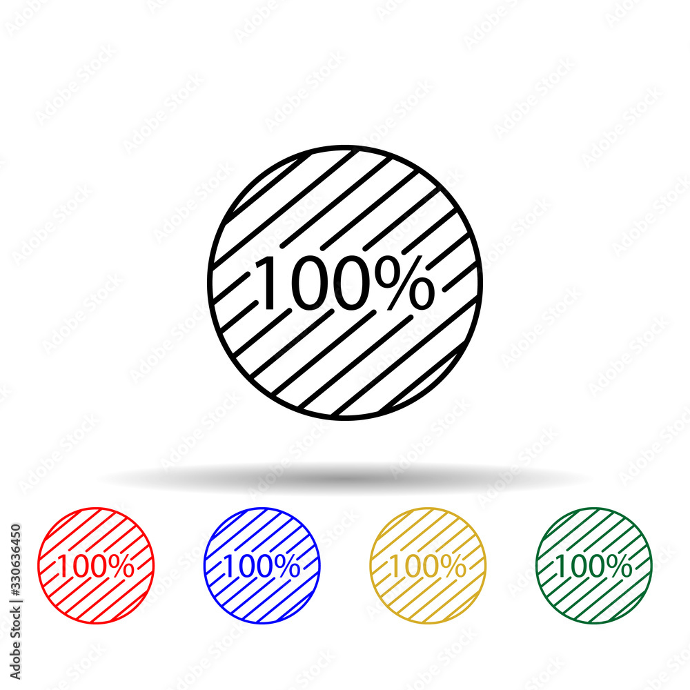 Fototapete loading multi color icon. simple thin line, outline vector of online and web icons for ui and ux, we