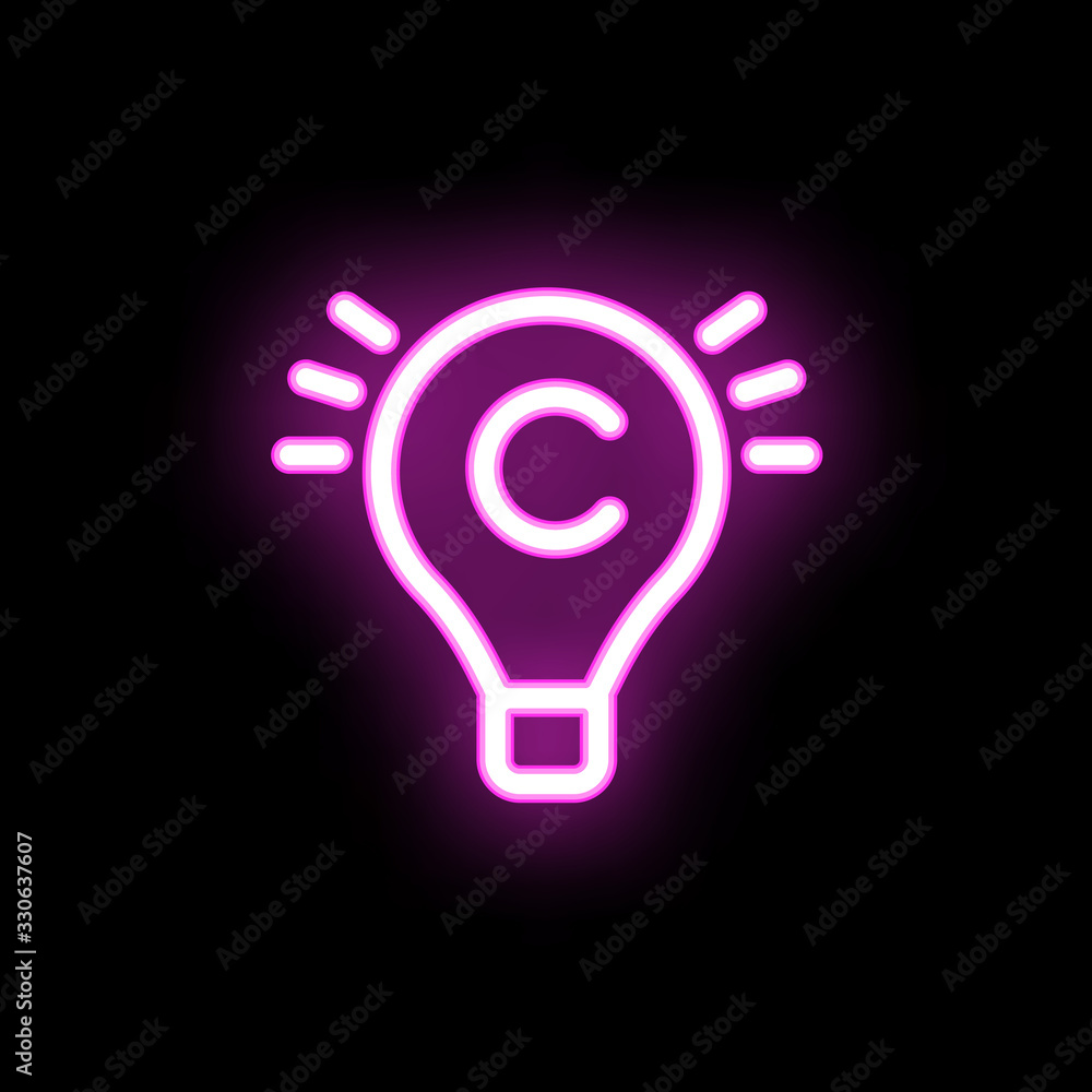 Aufkleber creative lamp neon icon. simple thin line, outline vector of mix icons for ui and ux, website or mob