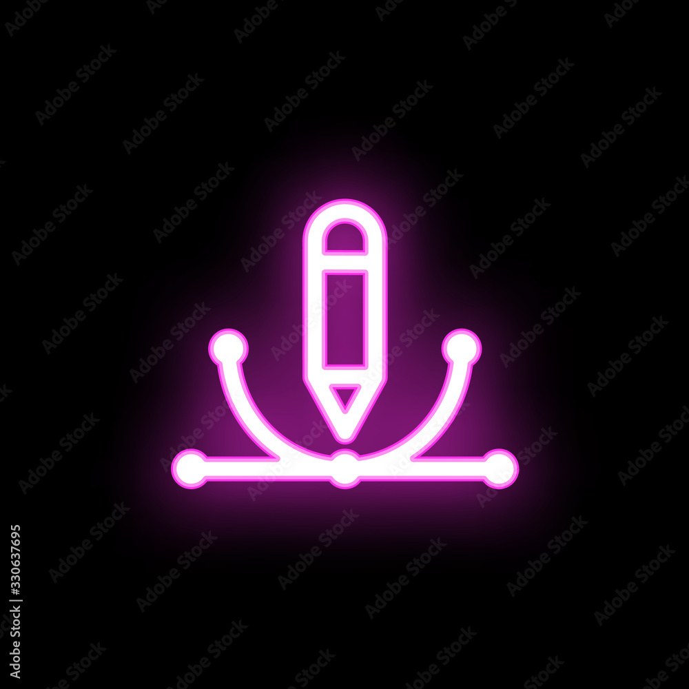 Aufkleber pen creative create neon icon. simple thin line, outline vector of mix icons for ui and ux, website 