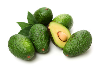 Avocado on a white background