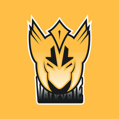 valkyrie mascot gaming logo concept