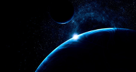 Image of outer space. . Mixed media