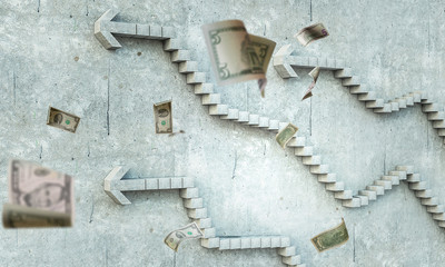 Stairs as symbol of growth and challenges