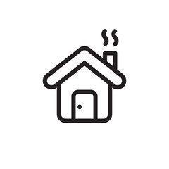 home icon , line art style . home or house vector icon isolated on white background