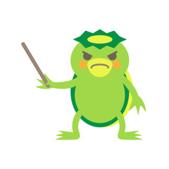 指示棒河童怒る