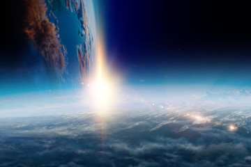 Abstract planets and space background