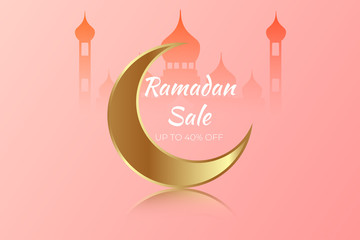 Ramadan Kareem islamic design crescent moon,   ramadan kareem sale promotion