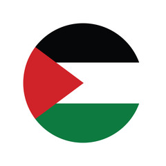 Fototapeta premium Sudan flag in glossy round button of icon. flag logo of Sudan emblem isolated on white background, Sudan national concept sign, Vector illustration.