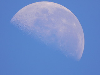 Zooming in on half moon