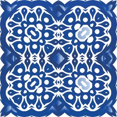 Ornamental azulejo portugal tiles decor.