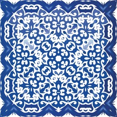 Portuguese ornamental azulejo ceramic.