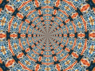 Colorful digital graphic kaleidoscope symmetry mandala style in laser light sunray trial pattern, Tie Dye , spiderweb art abstract background for art projects, banner, business,   card, 3D, template